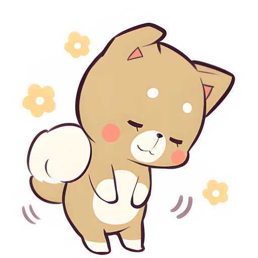 😌 Стикер «Красивый щенок» для Telegram