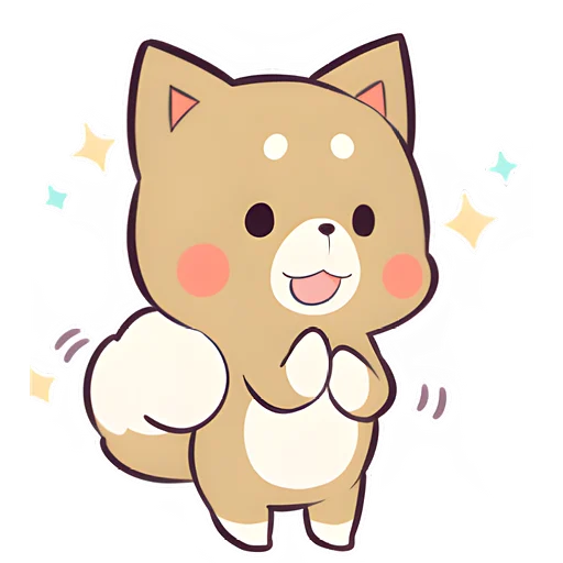 🥳 Стикер «Красивый щенок» для Telegram