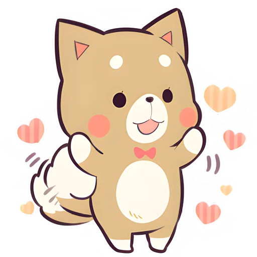 ❤️ Стикер «Красивый щенок» для Telegram