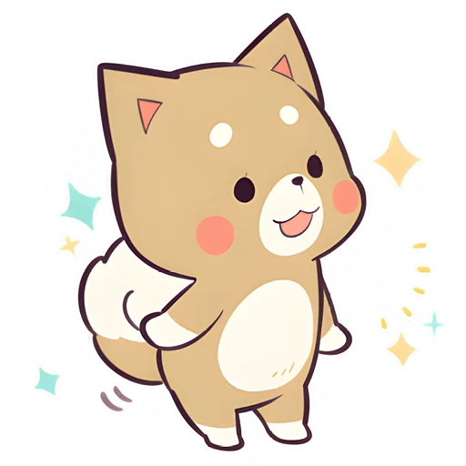 🤩 Стикер «Красивый щенок» для Telegram