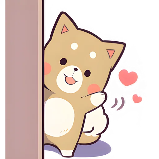 🥰 Стикер «Красивый щенок» для Telegram