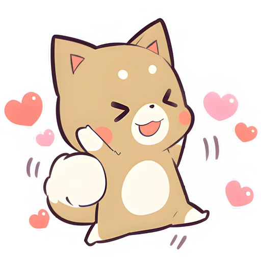 🥰 Стикер «Красивый щенок» для Telegram