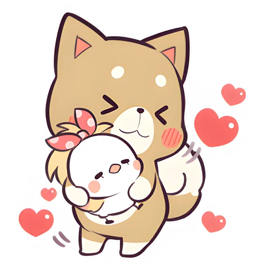 🥰 Стикер «Красивый щенок» для Telegram