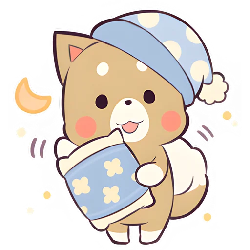 🥱 Стикер «Красивый щенок» для Telegram
