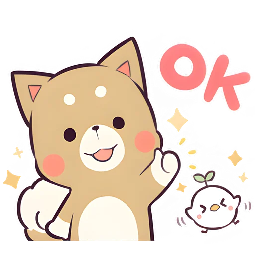 👌 Стикер «Красивый щенок» для Telegram