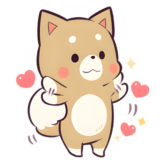 😍 Стикер «Красивый щенок» для Telegram