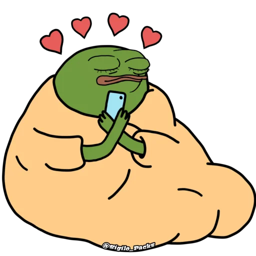 🥰 Стикер «Bugado Pepe - 1K» для Telegram