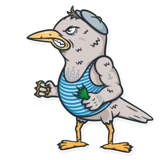 😕 Стикер «Бухой нарвал» для Telegram