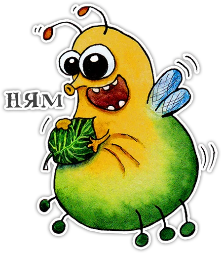 🍔 Стикер «Мистер Букашик» для Telegram