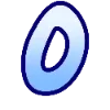0️⃣ Эмодзи «Голубенькие буквы» для Telegram
