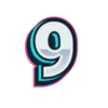 9️⃣ Эмодзи «Буквы и цифры голубого цвета» для Telegram