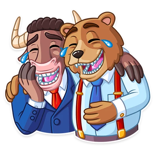 Стикерпак Bull & Bear для Telegram