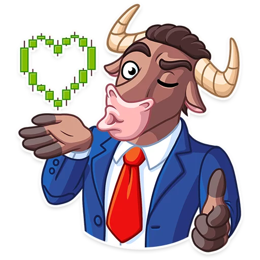 😘 Стикер «Bull & Bear» для Telegram