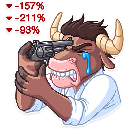 😢 Стикер «Bull & Bear» для Telegram