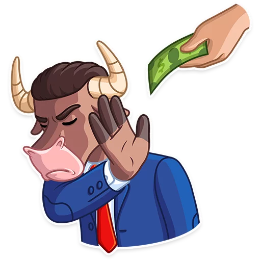 🙅‍♂️ Стикер «Bull & Bear» для Telegram