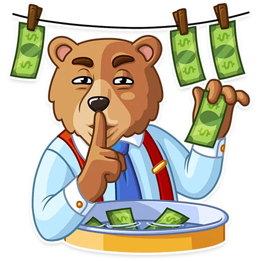 🤫 Стикер «Bull & Bear» для Telegram