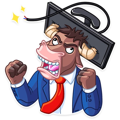 😡 Стикер «Bull & Bear» для Telegram
