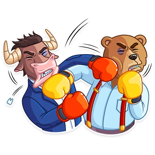 🥊 Стикер «Bull & Bear» для Telegram