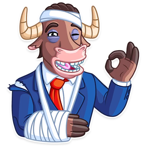 👌 Стикер «Bull & Bear» для Telegram