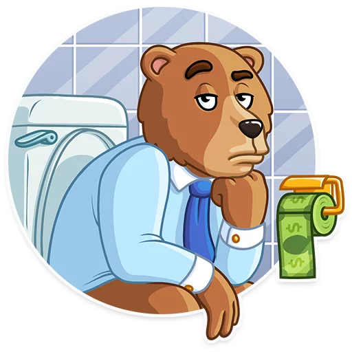 😒 Стикер «Bull & Bear» для Telegram
