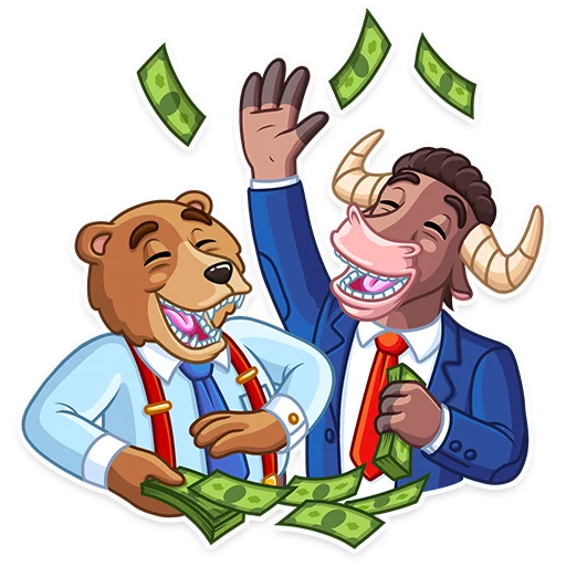 🤑 Стикер «Bull & Bear» для Telegram