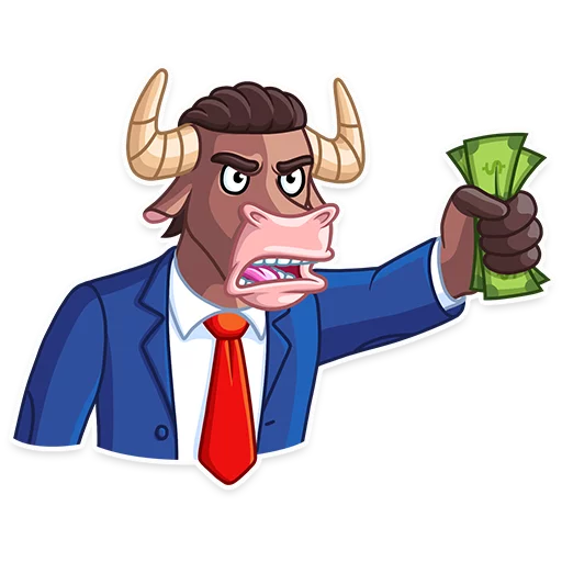 😠 Стикер «Bull & Bear» для Telegram