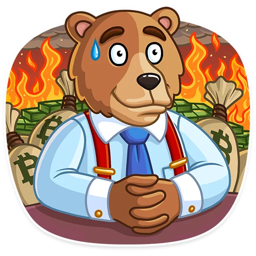 😅 Стикер «Bull & Bear» для Telegram