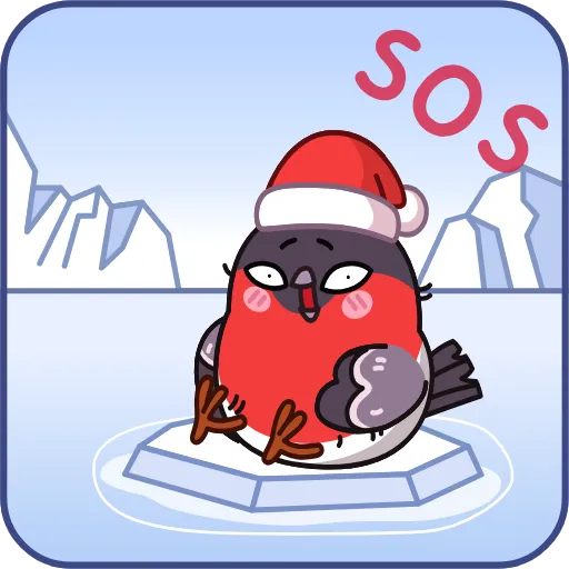 🆘 Стикер «Снегирь» для Telegram