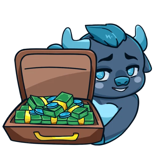 🤑 Стикер «Mine free BULL» для Telegram