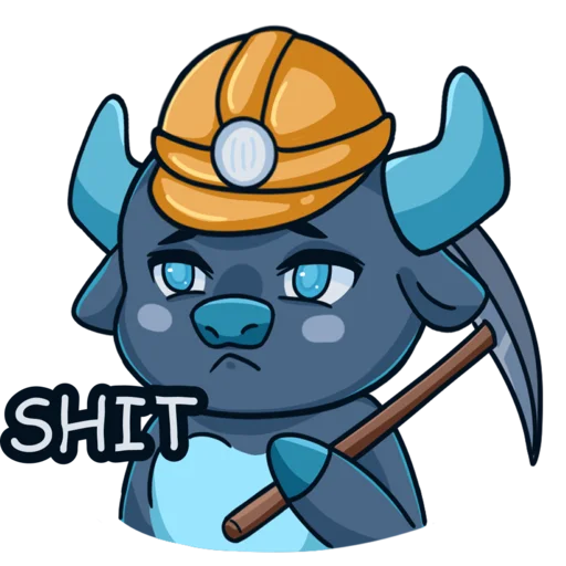 ☹️ Стикер «Mine free BULL» для Telegram