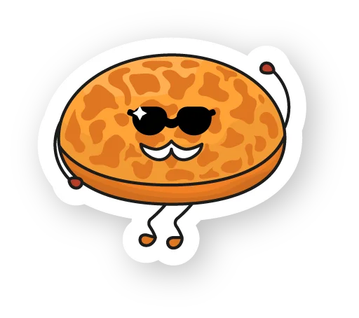 😎 Стикер «Булочка со сливками» для Telegram