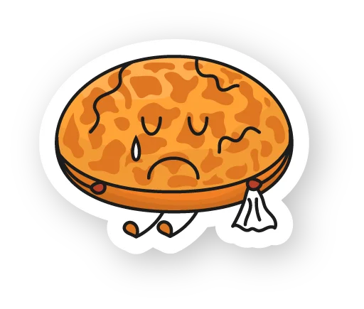 😢 Стикер «Булочка со сливками» для Telegram