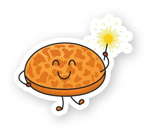 🤩 Стикер «Булочка со сливками» для Telegram