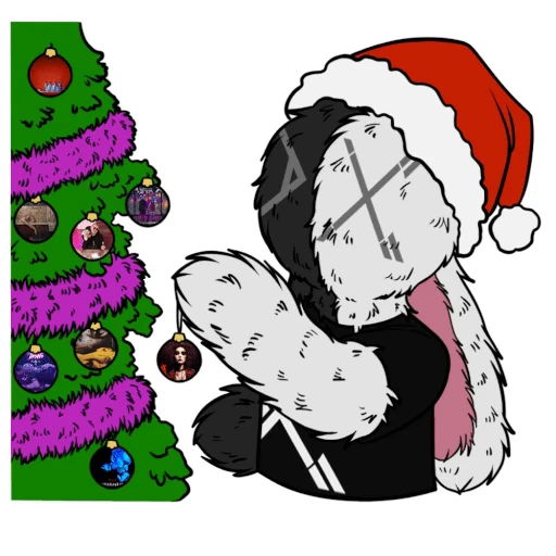 🎄 Стикер «Зайка Asper X Bunny Asper X» для Telegram