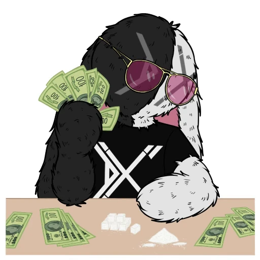 💵 Стикер «Зайка Asper X Bunny Asper X» для Telegram