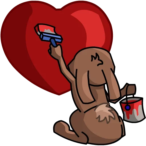 ❤️ Стикер «BunnyBoss» для Telegram