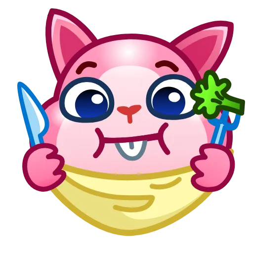 🍽 Стикер «Pink Bunny» для Telegram