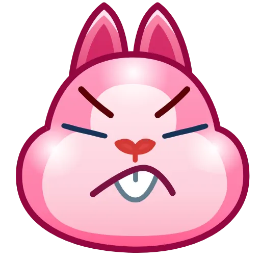 😡 Стикер «Pink Bunny» для Telegram
