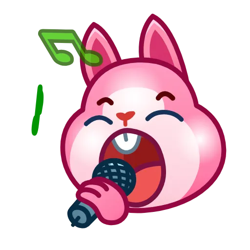 🎤 Стикер «Pink Bunny» для Telegram