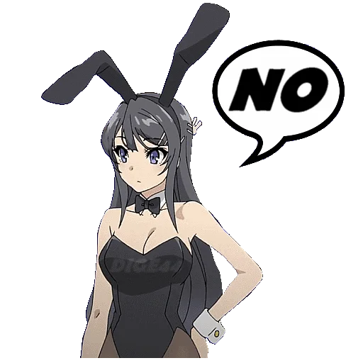 👎 Стикер «BUNNY GIRL SENPAI» для Telegram