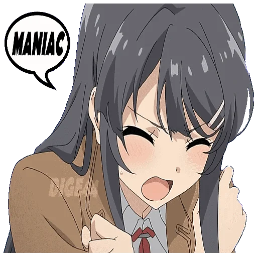 🤬 Стикер «BUNNY GIRL SENPAI» для Telegram