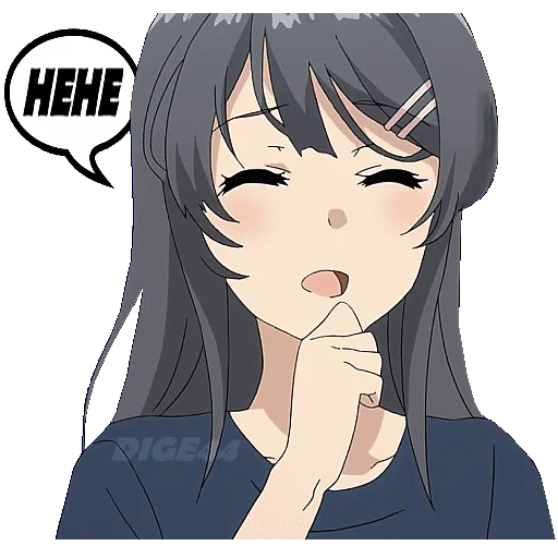 😅 Стикер «BUNNY GIRL SENPAI» для Telegram