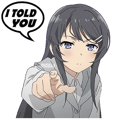 👉 Стикер «BUNNY GIRL SENPAI» для Telegram