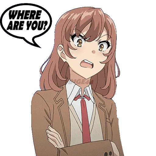 😑 Стикер «BUNNY GIRL SENPAI» для Telegram