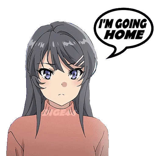 🛣 Стикер «BUNNY GIRL SENPAI» для Telegram
