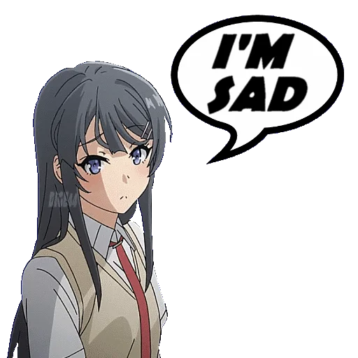 😥 Стикер «BUNNY GIRL SENPAI» для Telegram