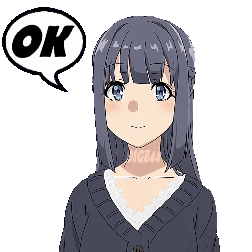 🆗 Стикер «BUNNY GIRL SENPAI» для Telegram