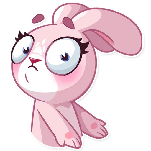 😕 Стикер «Rosy Bunny» для Telegram