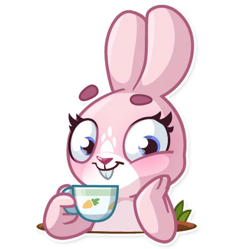 ☕ Стикер «Rosy Bunny» для Telegram