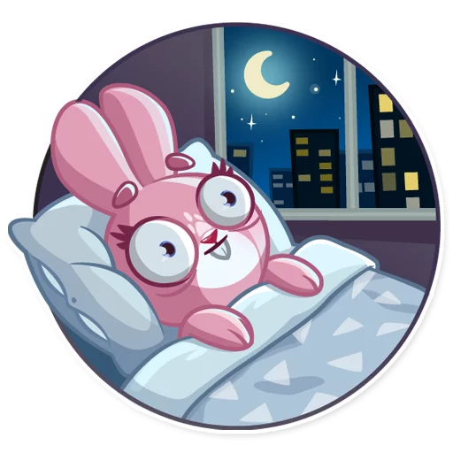 🌃 Стикер «Rosy Bunny» для Telegram